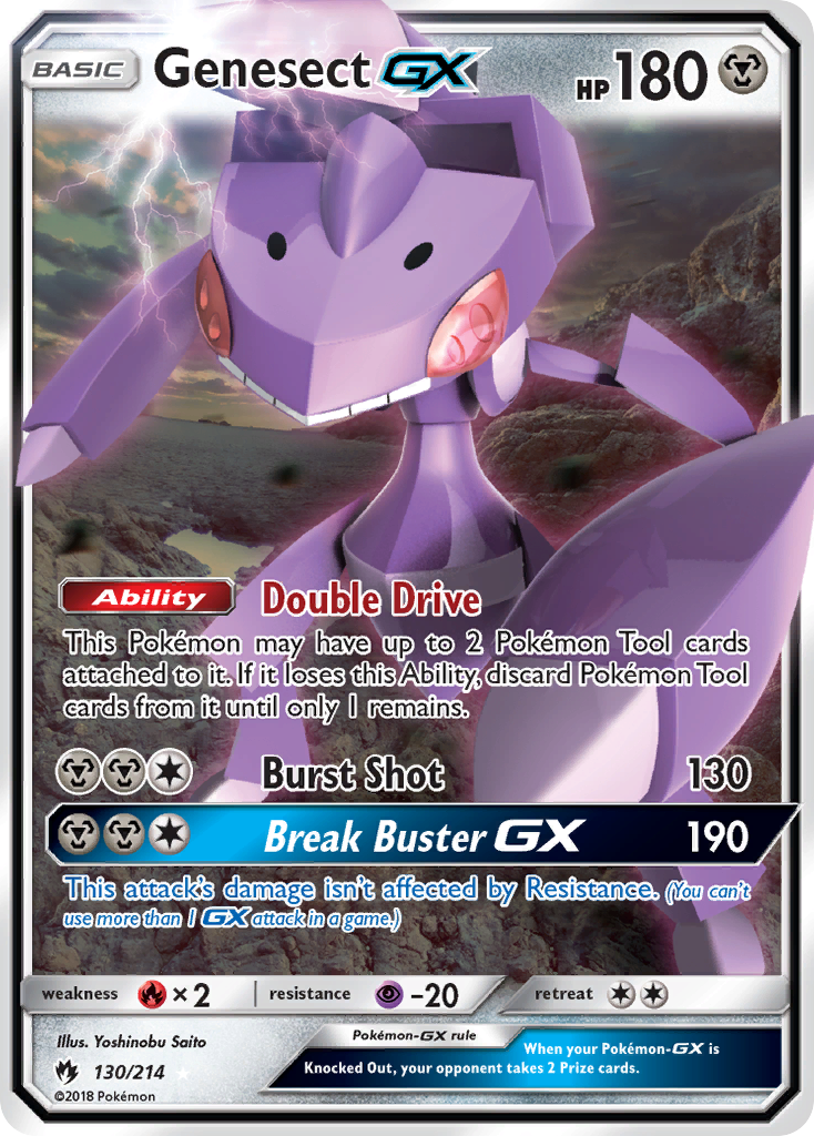 Genesect GX (130/214) [Sun & Moon: Lost Thunder] | Clutch Gaming