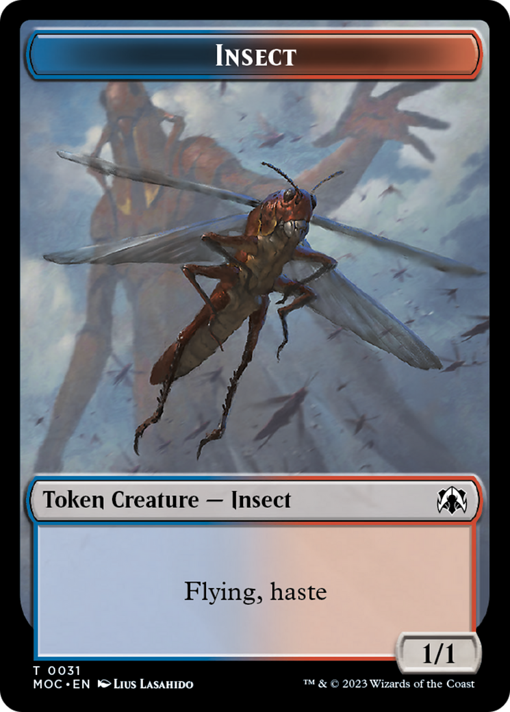 Soldier // Insect Double-Sided Token [March of the Machine Commander Tokens] | Clutch Gaming