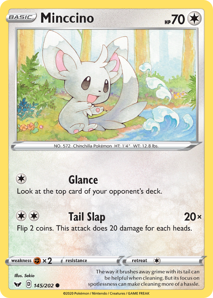 Minccino (145/202) [Sword & Shield: Base Set] | Clutch Gaming