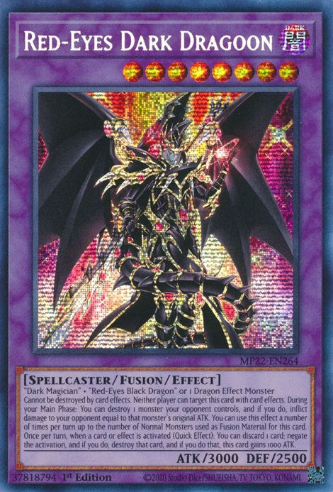 Red-Eyes Dark Dragoon [MP22-EN264] Prismatic Secret Rare | Clutch Gaming