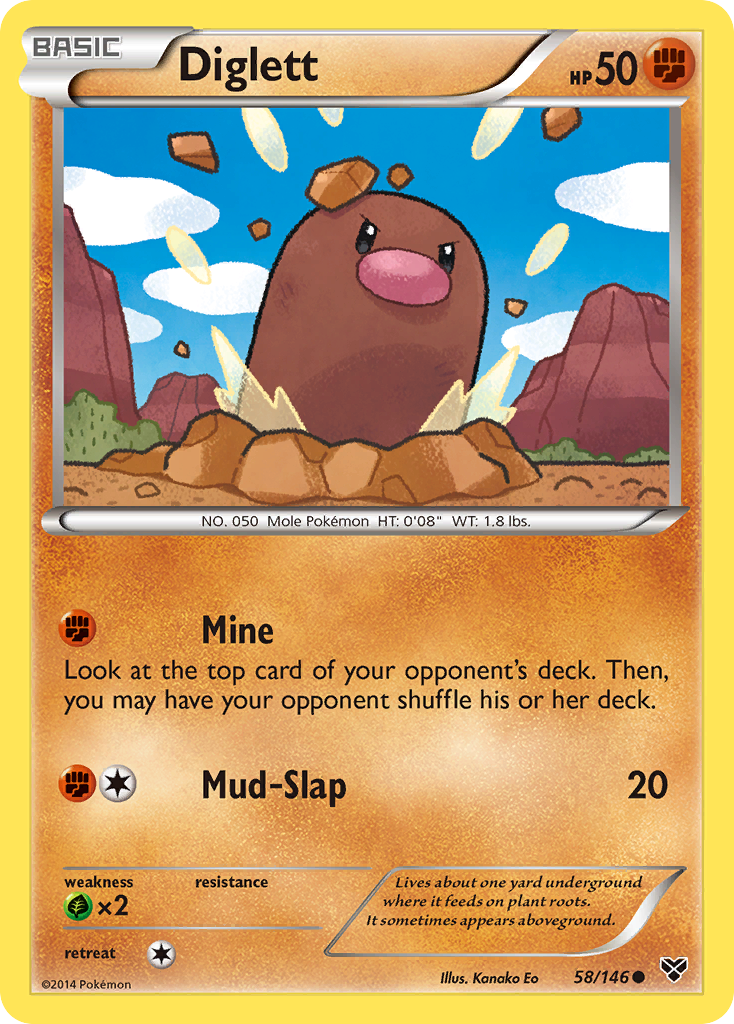 Diglett (58/146) [XY: Base Set] | Clutch Gaming