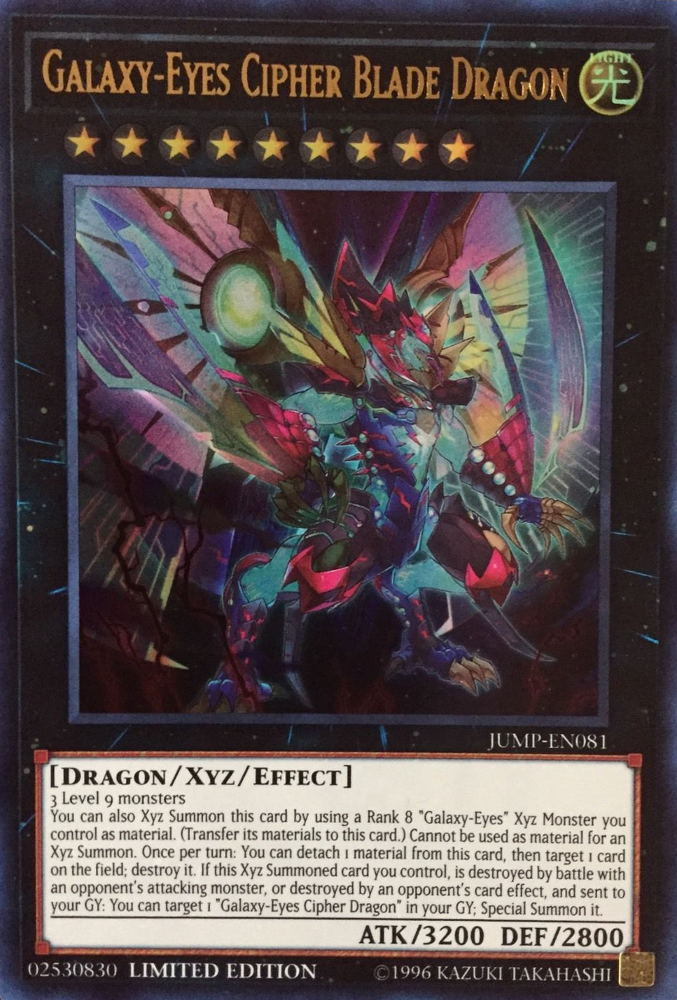 Galaxy-Eyes Cipher Blade Dragon [JUMP-EN081] Ultra Rare | Clutch Gaming