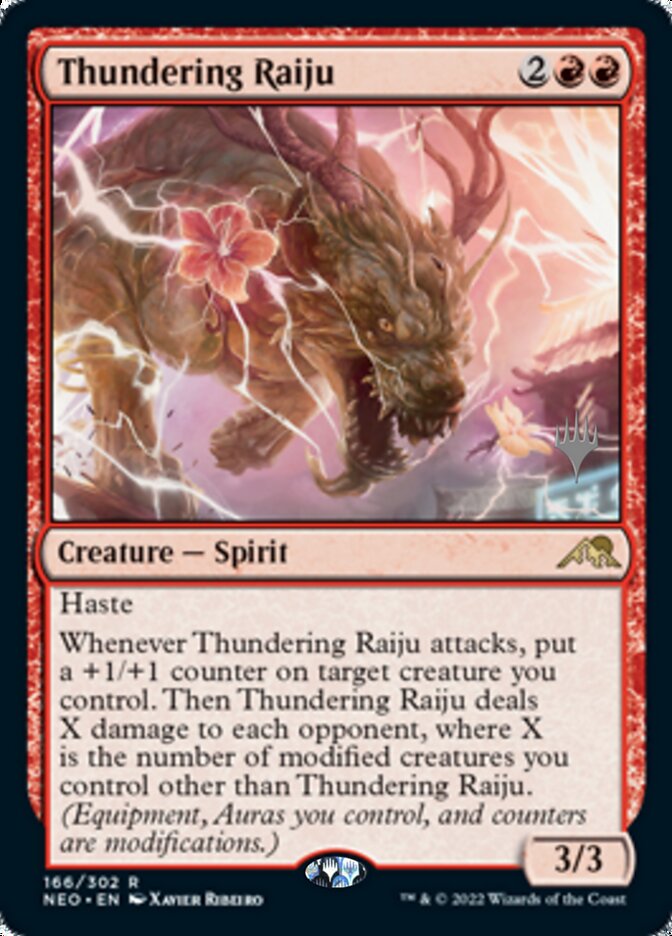 Thundering Raiju (Promo Pack) [Kamigawa: Neon Dynasty Promos] | Clutch Gaming