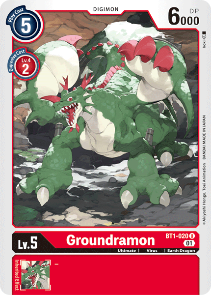 Groundramon [BT1-020] (Alternative Art) [Starter Deck: Gallantmon] | Clutch Gaming