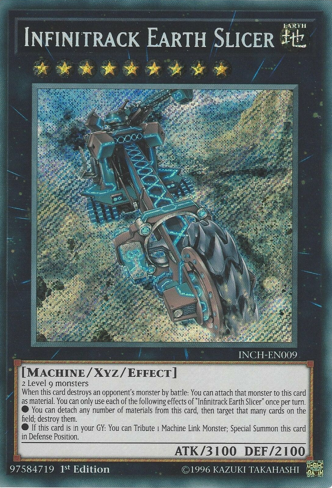 Infinitrack Earth Slicer [INCH-EN009] Secret Rare | Clutch Gaming