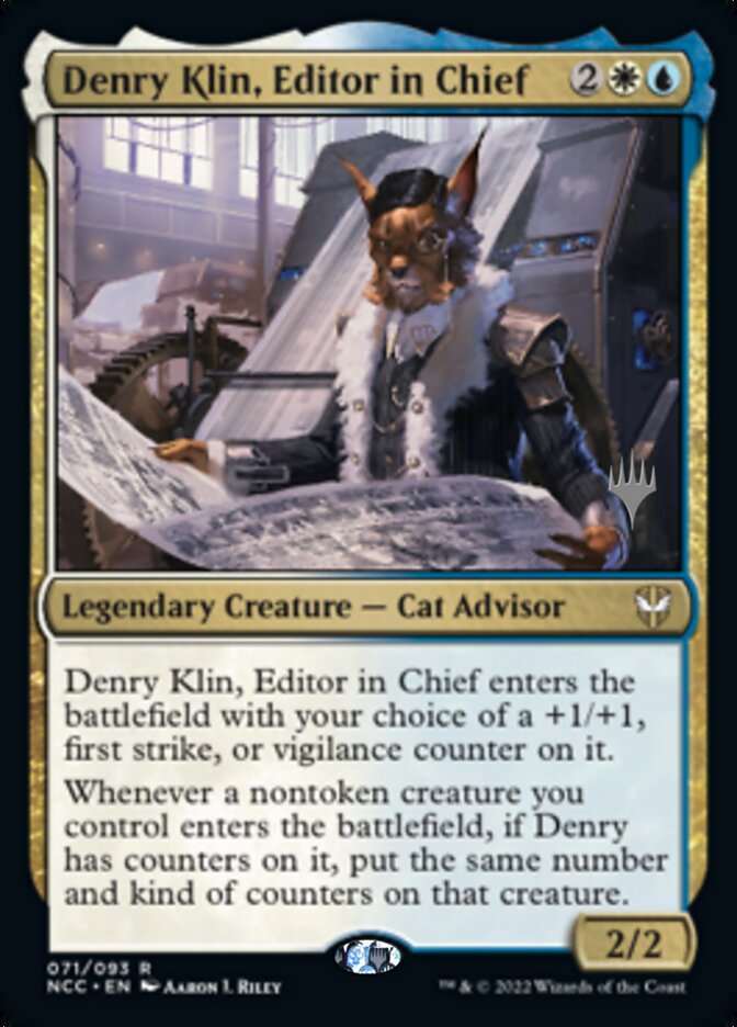 Denry Klin, Editor in Chief (Promo Pack) [Streets of New Capenna Commander Promos] | Clutch Gaming