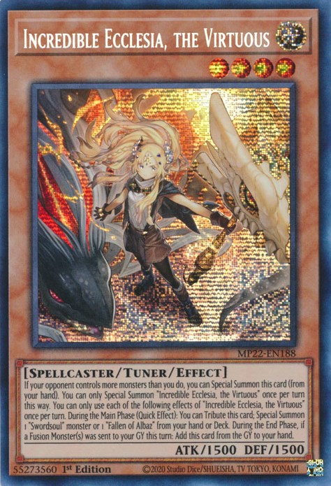 Incredible Ecclesia, the Virtuous [MP22-EN188] Prismatic Secret Rare | Clutch Gaming