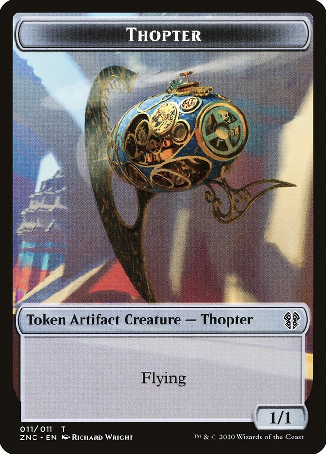 Faerie Rogue // Thopter Double-Sided Token [Zendikar Rising Commander Tokens] | Clutch Gaming