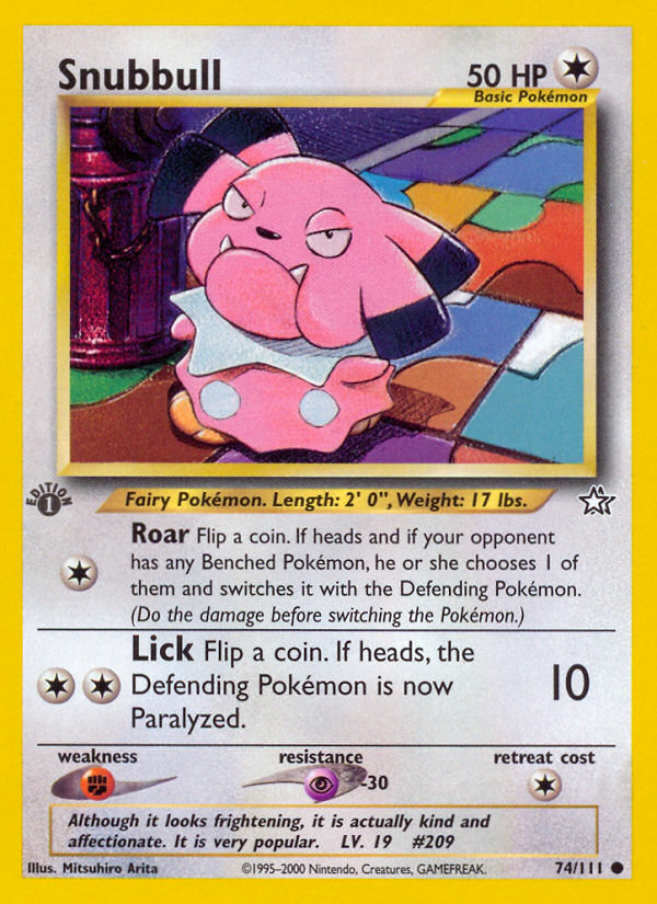 Snubbull (74/111) [Neo Genesis 1st Edition] | Clutch Gaming