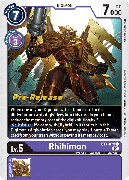 Rhihimon [BT7-075] [Next Adventure Pre-Release Cards] | Clutch Gaming