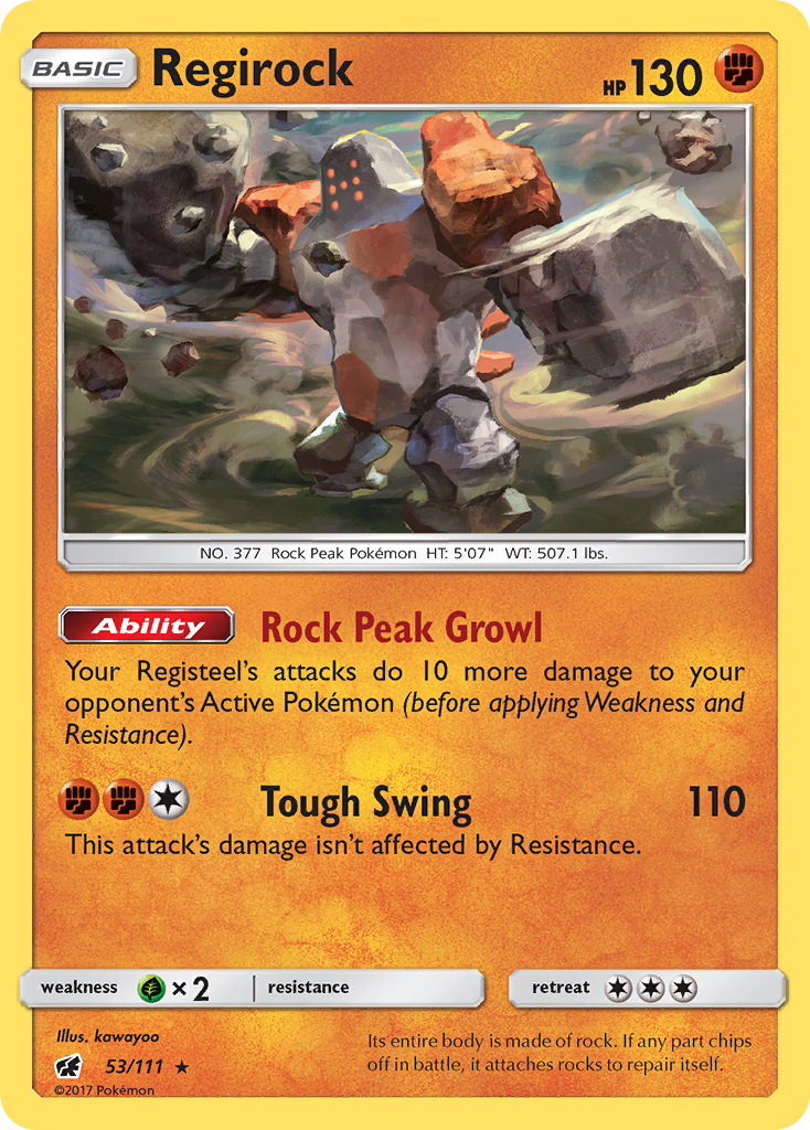 Regirock (53/111) [Sun & Moon: Crimson Invasion] | Clutch Gaming