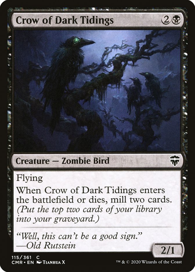 Crow of Dark Tidings [Commander Legends] | Clutch Gaming