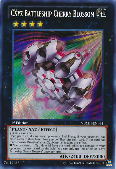 CXyz Battleship Cherry Blossom [NUMH-EN044] Secret Rare | Clutch Gaming