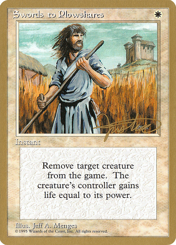 Swords to Plowshares (Mark Justice) [Pro Tour Collector Set] | Clutch Gaming