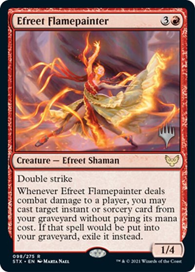 Efreet Flamepainter (Promo Pack) [Strixhaven: School of Mages Promos] | Clutch Gaming