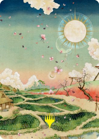 Plains 1 Art Card (Gold-Stamped Signature) [Kamigawa: Neon Dynasty Art Series] | Clutch Gaming