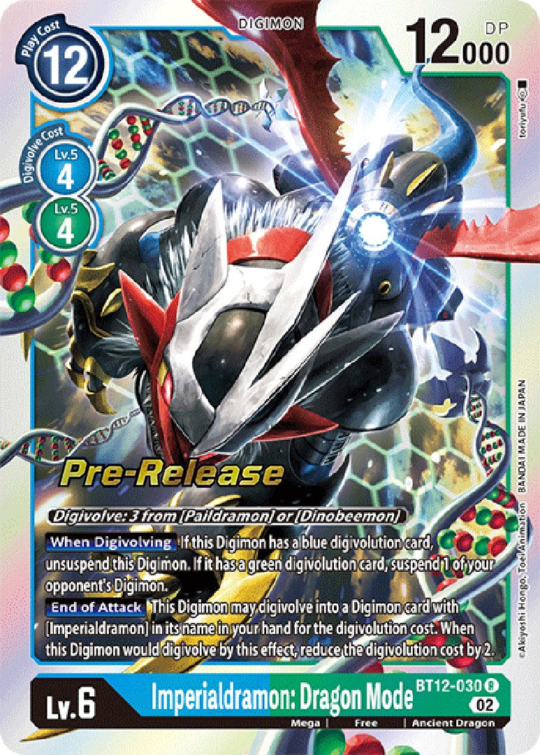 Imperialdramon: Dragon Mode [BT12-030] [Across Time Pre-Release Cards] | Clutch Gaming