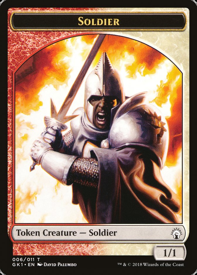 Soldier // Soldier Double-Sided Token [Guilds of Ravnica Guild Kit Tokens] | Clutch Gaming