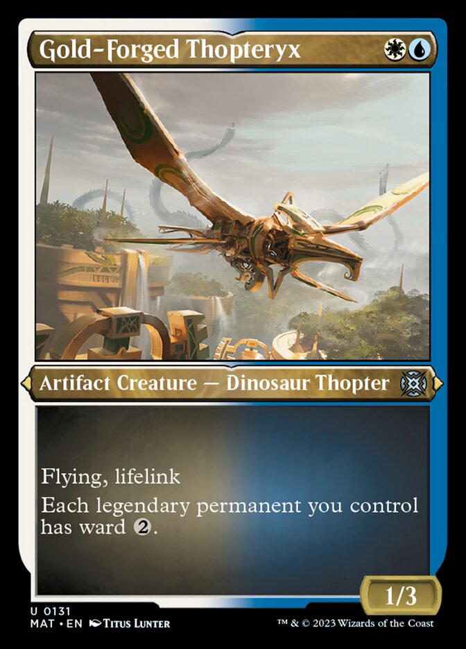 Gold-Forged Thopteryx (Foil Etched) [March of the Machine: The Aftermath] | Clutch Gaming