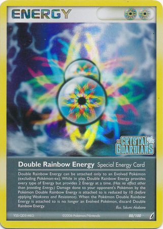 Double Rainbow Energy (88/100) (Stamped) [EX: Crystal Guardians] | Clutch Gaming