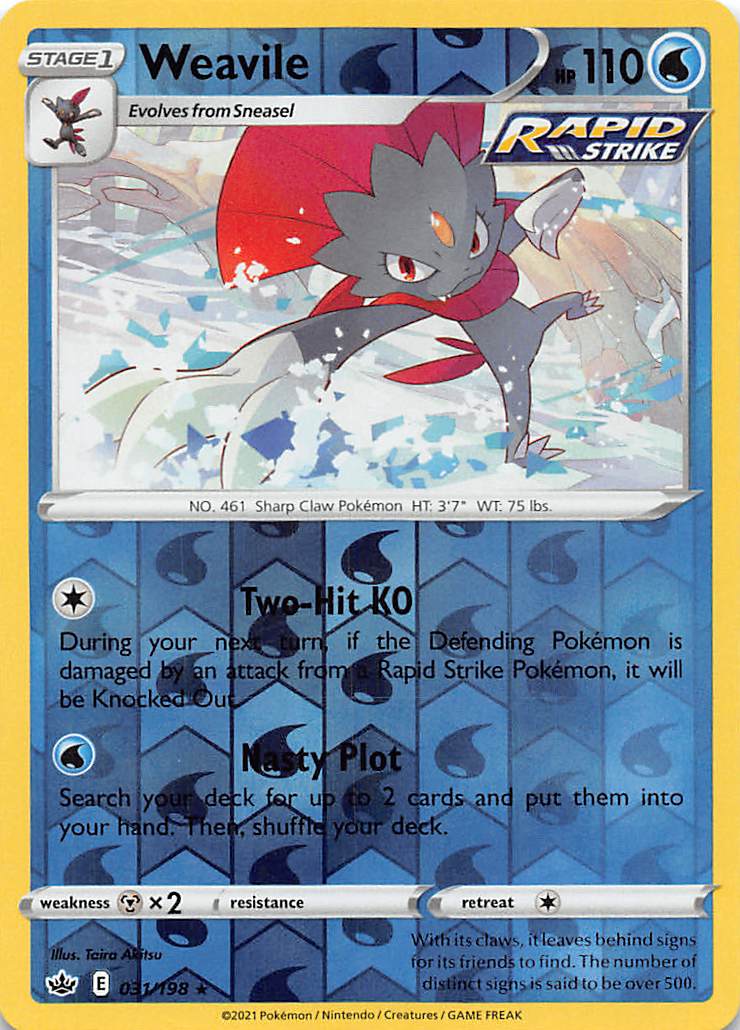 Weavile (031/198) [Sword & Shield: Chilling Reign] | Clutch Gaming