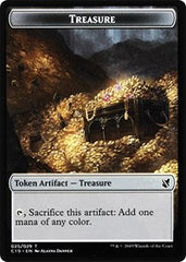 Treasure // Human Double-Sided Token [Commander 2019 Tokens] | Clutch Gaming