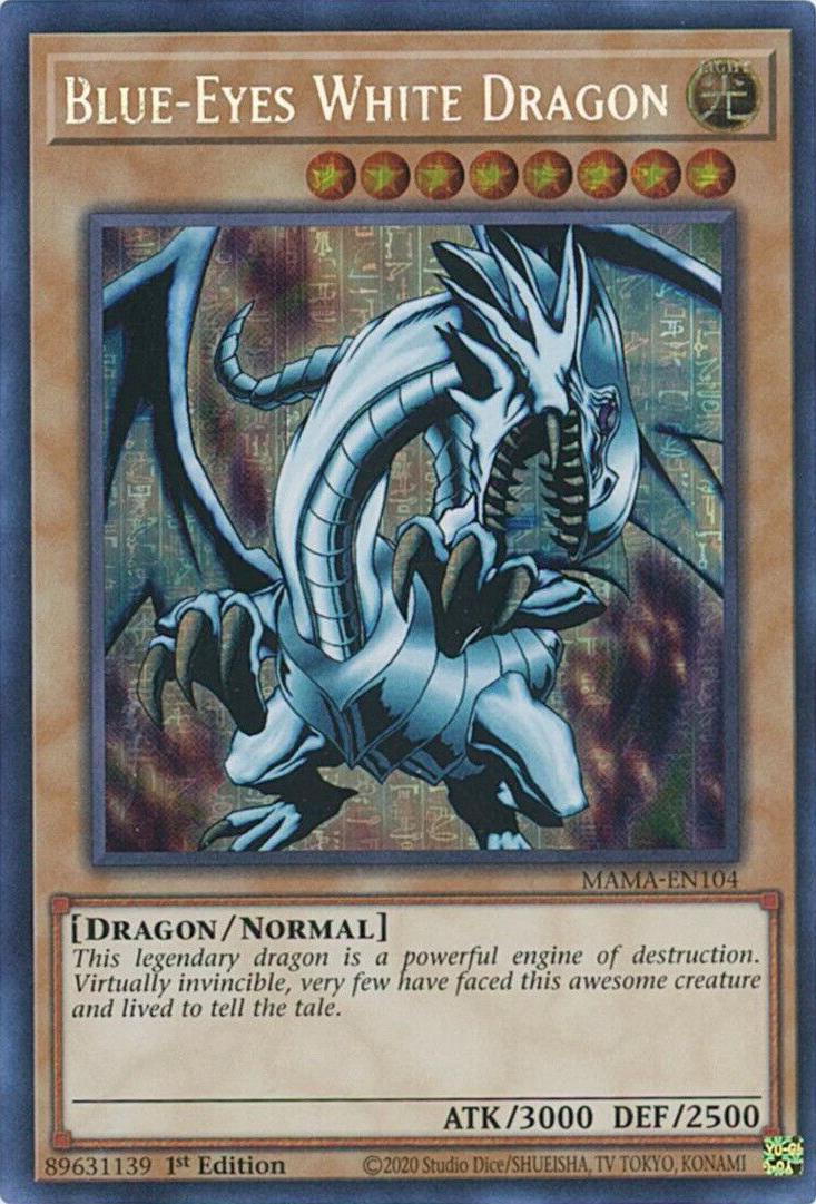 Blue-Eyes White Dragon [MAMA-EN104] Ultra Pharaoh's Rare | Clutch Gaming