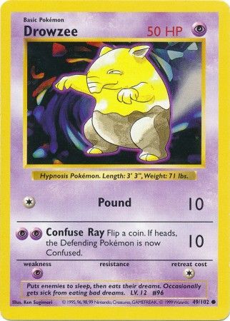 Drowzee (49/102) [Base Set Shadowless Unlimited] | Clutch Gaming