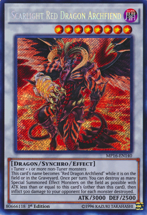 Scarlight Red Dragon Archfiend [MP16-EN140] Secret Rare | Clutch Gaming