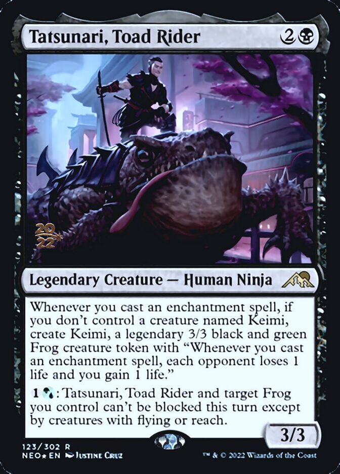 Tatsunari, Toad Rider [Kamigawa: Neon Dynasty Prerelease Promos] | Clutch Gaming