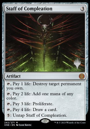 Staff of Compleation (Promo Pack) [Phyrexia: All Will Be One Promos] | Clutch Gaming