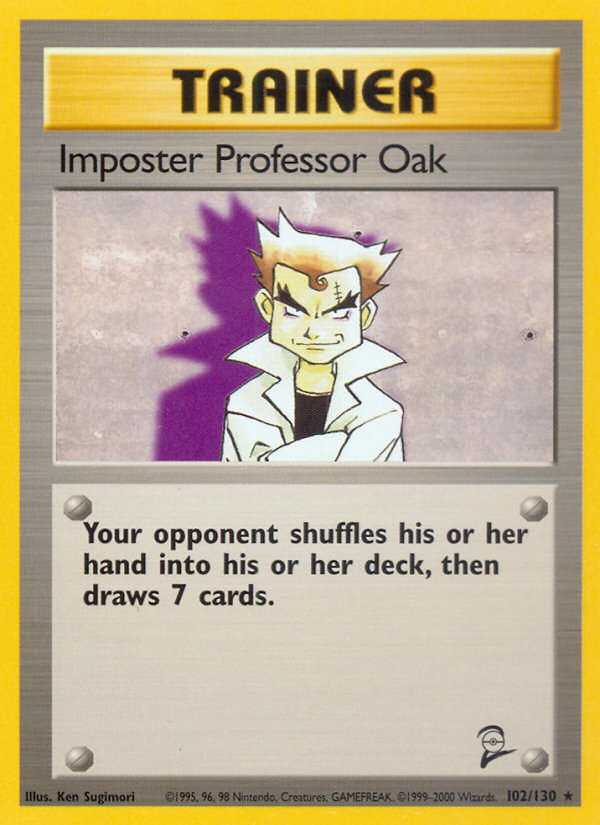 Imposter Professor Oak (102/130) [Base Set 2] | Clutch Gaming