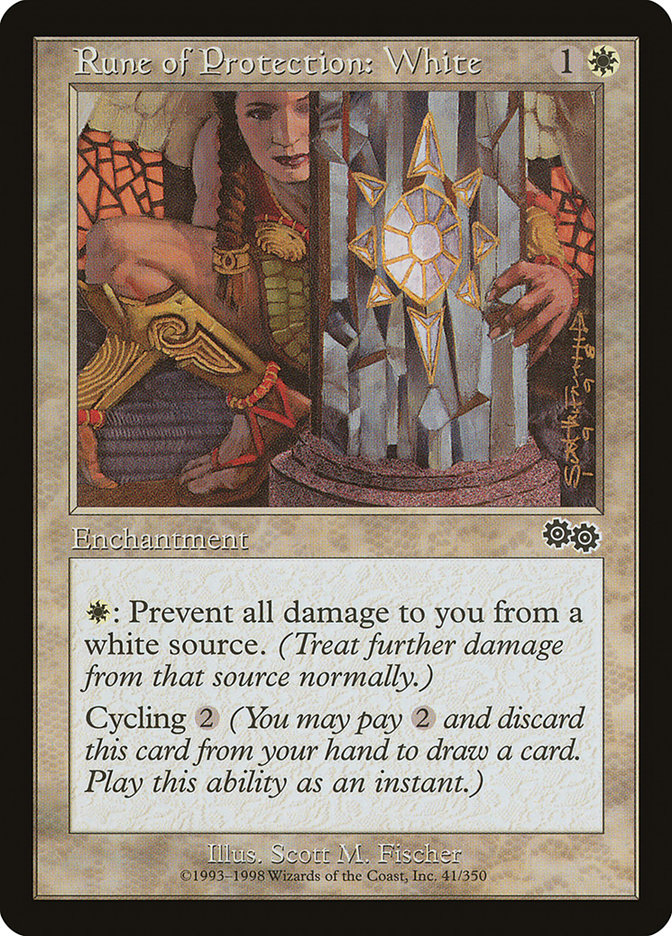 Rune of Protection: White [Urza's Saga] | Clutch Gaming