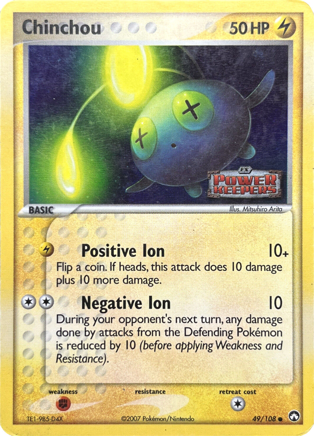 Chinchou (49/108) (Stamped) [EX: Power Keepers] | Clutch Gaming