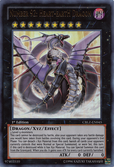 Number 92: Heart-eartH Dragon [CBLZ-EN045] Ultra Rare | Clutch Gaming