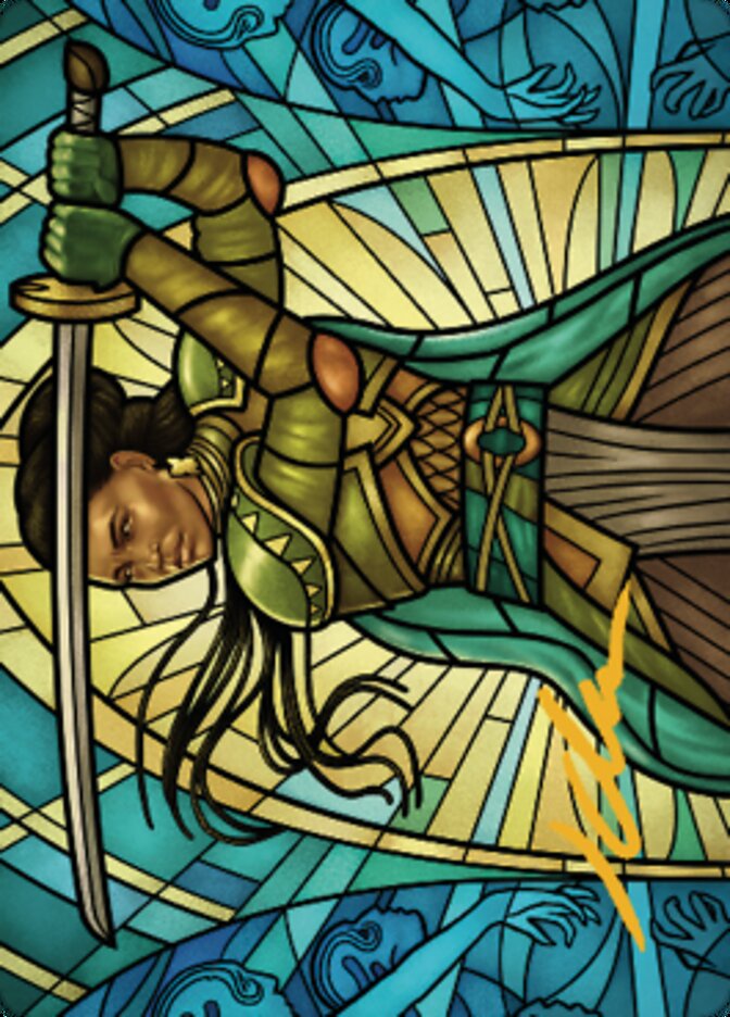 Shanna, Purifying Blade Art Card 2 (Gold-Stamped Signature) [Dominaria United Art Series] | Clutch Gaming