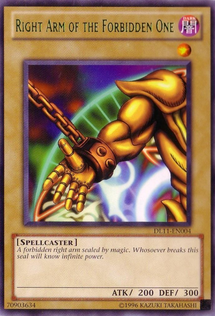 Right Arm of the Forbidden One (Green) [DL11-EN004] Rare | Clutch Gaming