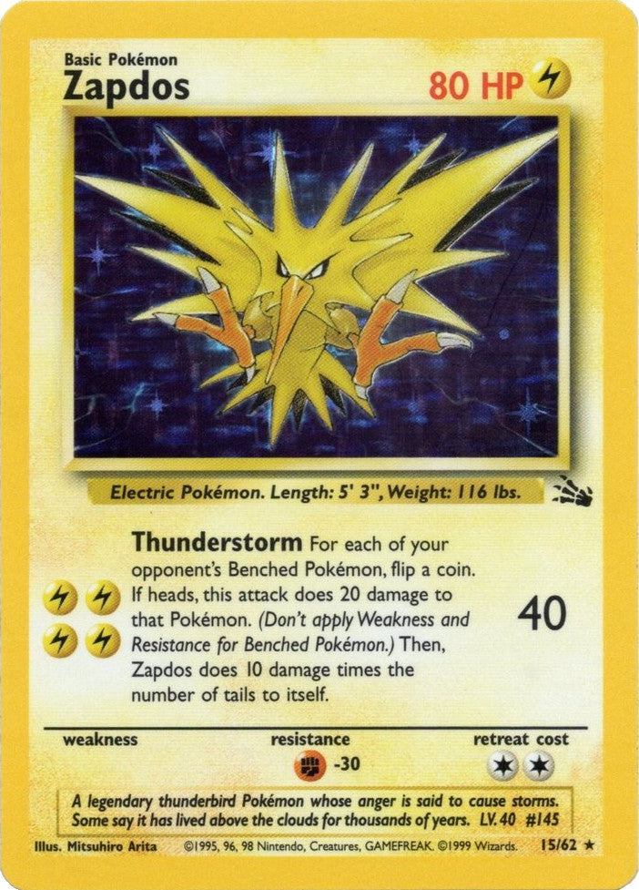 Zapdos (15/62) [Fossil Unlimited] | Clutch Gaming