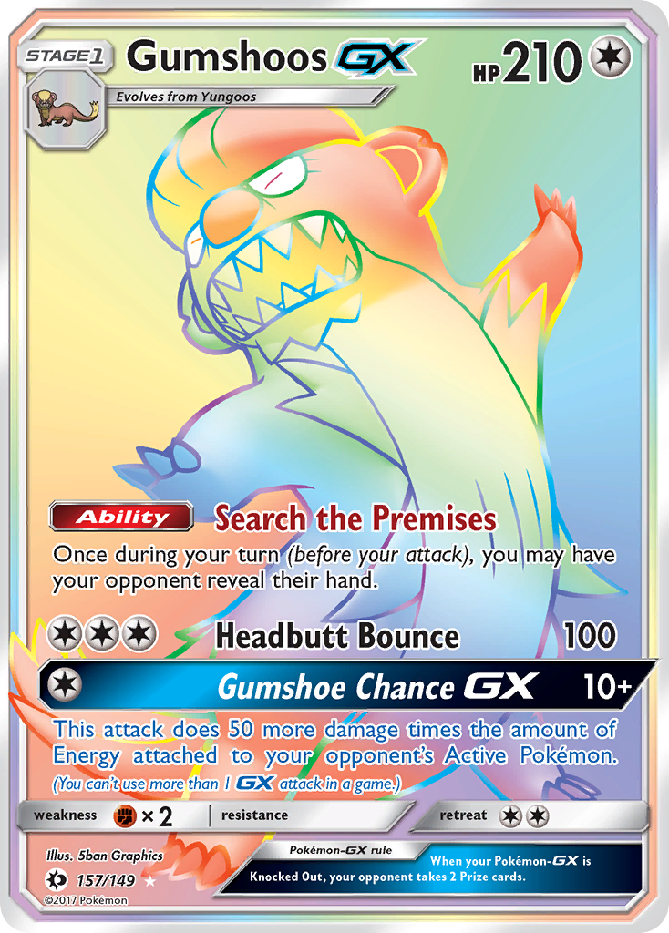 Gumshoos GX (157/149) [Sun & Moon: Base Set] | Clutch Gaming