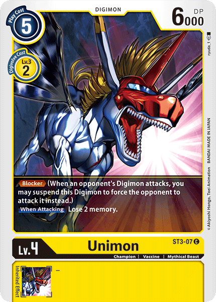 Unimon [ST3-07] [Starter Deck: Heaven's Yellow] | Clutch Gaming