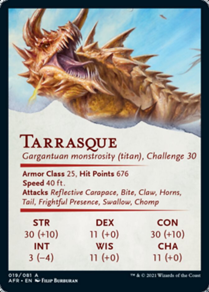 Tarrasque Art Card [Dungeons & Dragons: Adventures in the Forgotten Realms Art Series] | Clutch Gaming