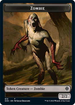 Zombie // Zombie Knight Double-Sided Token [Starter Commander Decks] | Clutch Gaming