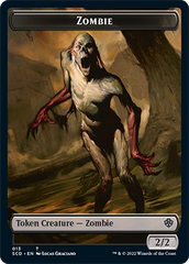 Zombie // Zombie Knight Double-Sided Token [Starter Commander Decks] | Clutch Gaming