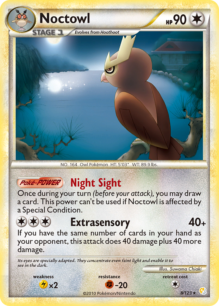 Noctowl (8/123) [HeartGold & SoulSilver: Base Set] | Clutch Gaming