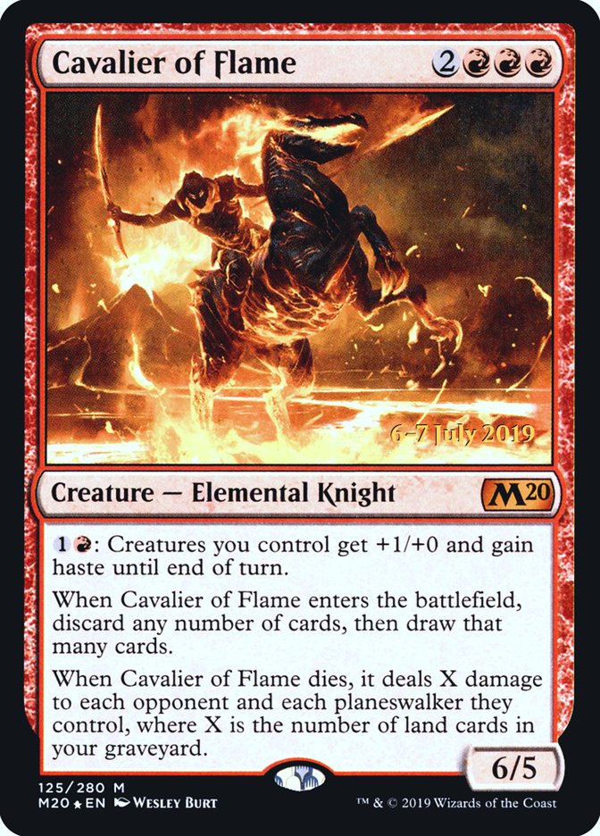 Cavalier of Flame [Core Set 2020 Prerelease Promos] | Clutch Gaming