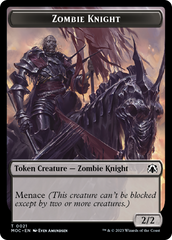 Zombie Knight // Human (6) Double-Sided Token [March of the Machine Commander Tokens] | Clutch Gaming