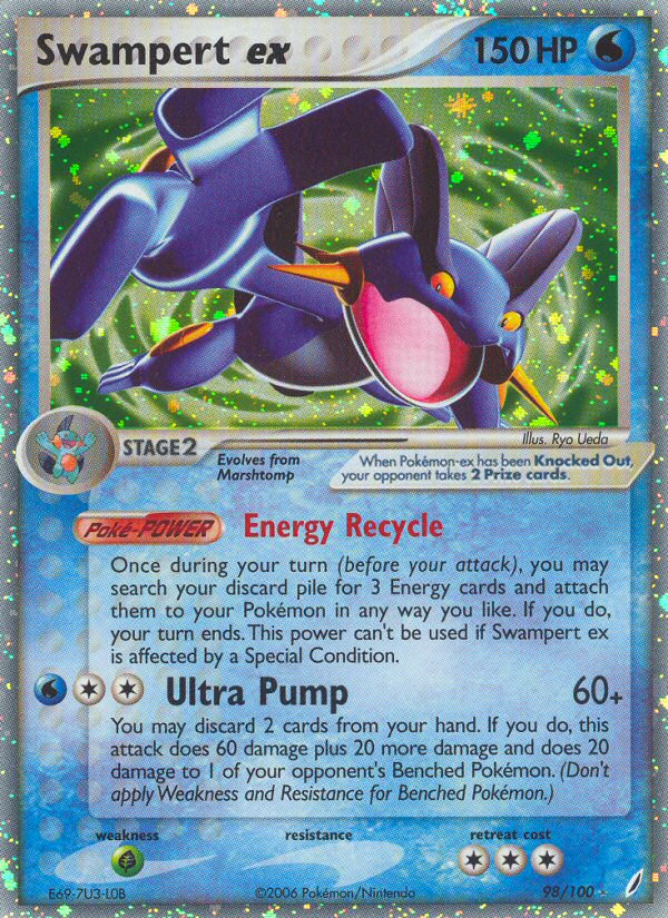 Swampert ex (98/100) [EX: Crystal Guardians] | Clutch Gaming