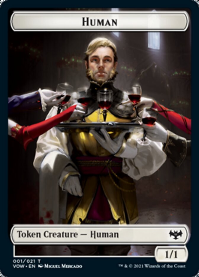 Human (001) // Treasure Double-Sided Token [Innistrad: Crimson Vow Tokens] | Clutch Gaming