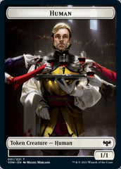 Human (001) // Vampire (016) Double-Sided Token [Innistrad: Crimson Vow Tokens] | Clutch Gaming