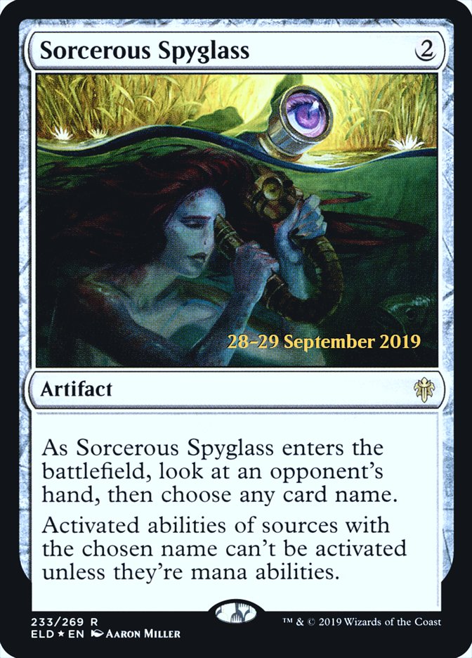 Sorcerous Spyglass [Throne of Eldraine Prerelease Promos] | Clutch Gaming